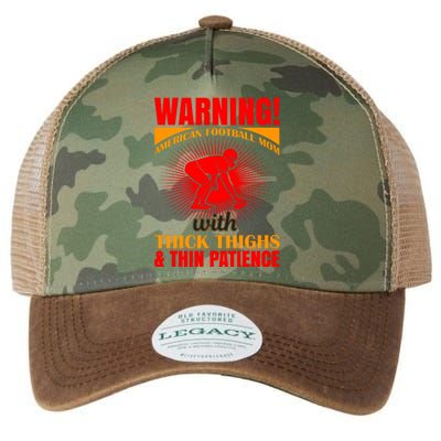 Warning American Football Mom With Thick Thighs And Thin Patience Legacy Tie Dye Trucker Hat