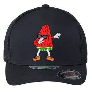 Watermelon Art For Dabbing Watermelon Wedge Lovers Flexfit Unipanel Trucker Cap