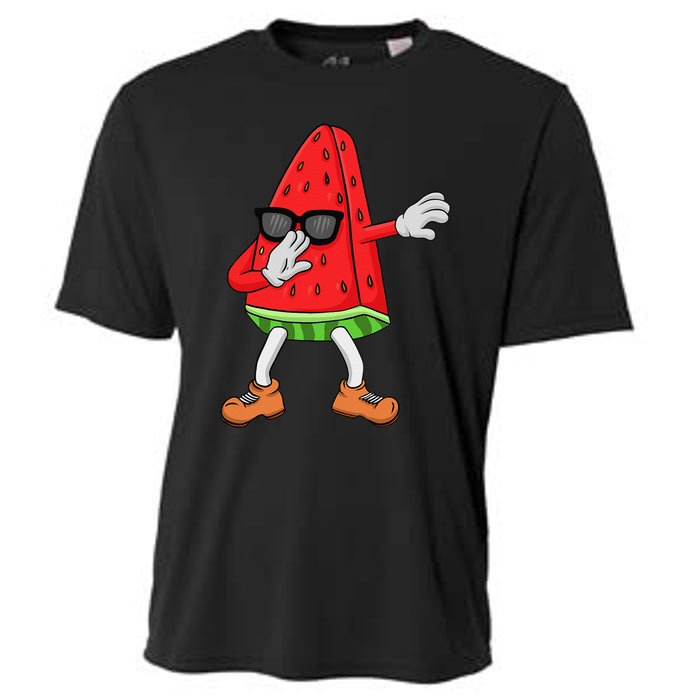 Watermelon Art For Dabbing Watermelon Wedge Lovers Cooling Performance Crew T-Shirt