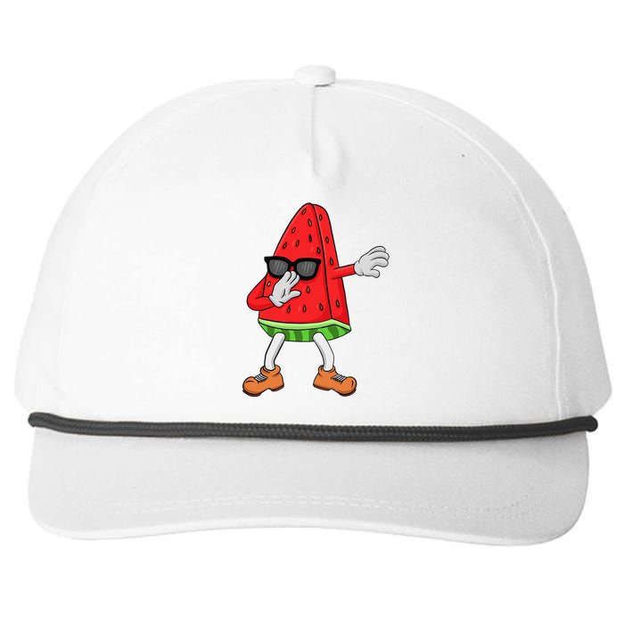 Watermelon Art For Dabbing Watermelon Wedge Lovers Snapback Five-Panel Rope Hat