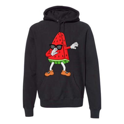 Watermelon Art For Dabbing Watermelon Wedge Lovers Premium Hoodie