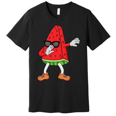 Watermelon Art For Dabbing Watermelon Wedge Lovers Premium T-Shirt