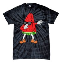 Watermelon Art For Dabbing Watermelon Wedge Lovers Tie-Dye T-Shirt