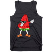 Watermelon Art For Dabbing Watermelon Wedge Lovers Tank Top