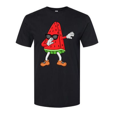 Watermelon Art For Dabbing Watermelon Wedge Lovers Softstyle CVC T-Shirt