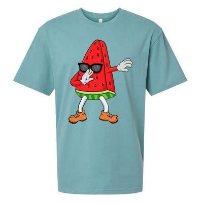 Watermelon Art For Dabbing Watermelon Wedge Lovers Sueded Cloud Jersey T-Shirt