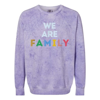 We Are Family Colorblast Crewneck Sweatshirt