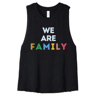 We Are Family Women's Racerback Cropped Tank