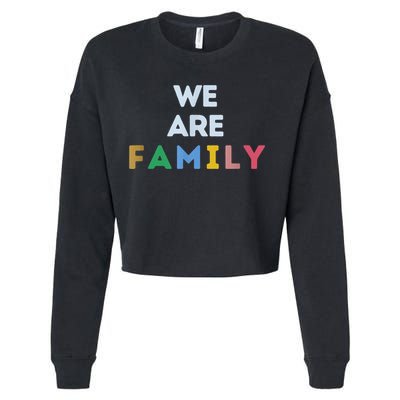 We Are Family Cropped Pullover Crew