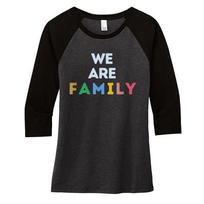 We Are Family Women's Tri-Blend 3/4-Sleeve Raglan Shirt