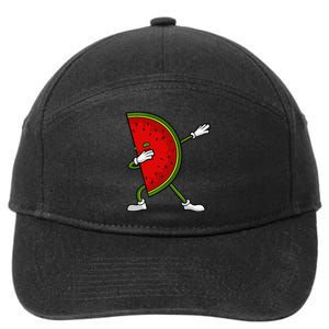 Watermelon Art For Dabbing Watermelon Wedge Lovers 7-Panel Snapback Hat