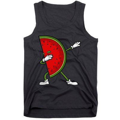 Watermelon Art For Dabbing Watermelon Wedge Lovers Tank Top