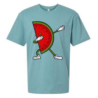 Watermelon Art For Dabbing Watermelon Wedge Lovers Sueded Cloud Jersey T-Shirt