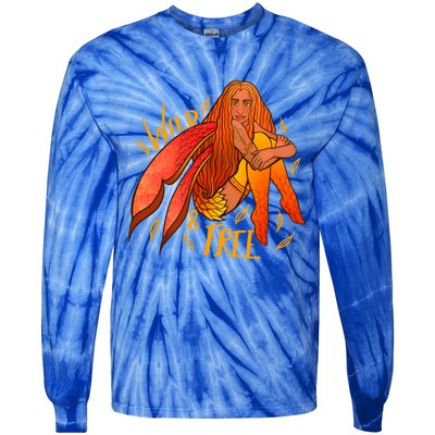 Wild And Free Autumn Fairy Druid Gift Tie-Dye Long Sleeve Shirt