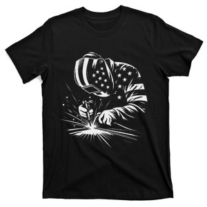 Welder American Flag Usa Patriotic Welding Welder T-Shirt