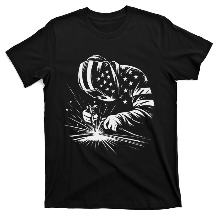 Welder American Flag Usa Patriotic Welding Welder T-Shirt