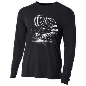 Welder American Flag Usa Patriotic Welding Welder Cooling Performance Long Sleeve Crew