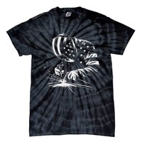 Welder American Flag Usa Patriotic Welding Welder Tie-Dye T-Shirt