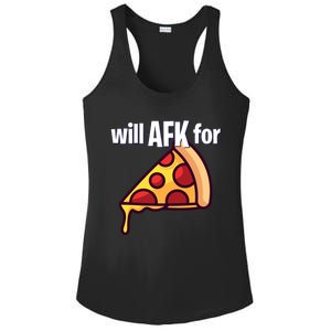 Will Afk For Pizza Funny Gamer Gift Ladies PosiCharge Competitor Racerback Tank