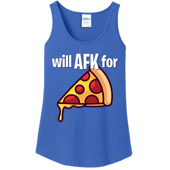 Will Afk For Pizza Funny Gamer Gift Ladies Essential Tank