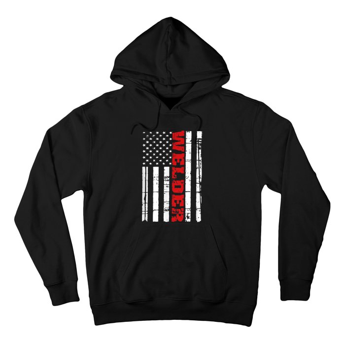 Welder American Flag USA Patriotic Weld Pipefitter Hoodie