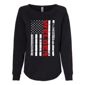 Welder American Flag USA Patriotic Weld Pipefitter Womens California Wash Sweatshirt