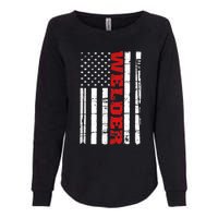 Welder American Flag USA Patriotic Weld Pipefitter Womens California Wash Sweatshirt