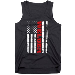 Welder American Flag USA Patriotic Weld Pipefitter Tank Top