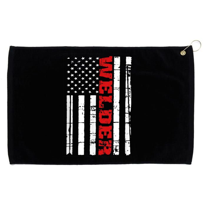 Welder American Flag USA Patriotic Weld Pipefitter Grommeted Golf Towel