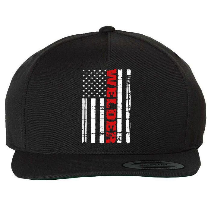 Welder American Flag USA Patriotic Weld Pipefitter Wool Snapback Cap