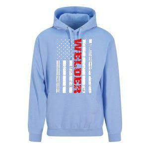 Welder American Flag USA Patriotic Weld Pipefitter Unisex Surf Hoodie