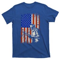 Welding American Flag Welder Fathers Day 4th Of July Dad Gift T-Shirt