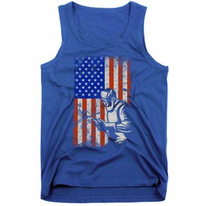 Welding American Flag Welder Fathers Day 4th Of July Dad Gift Tank Top