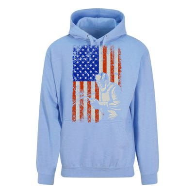 Welding American Flag Welder Fathers Day 4th Of July Dad Gift Unisex Surf Hoodie