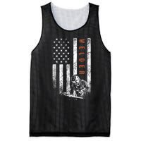 Welder American Flag Design Welding Mesh Reversible Basketball Jersey Tank