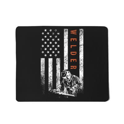 Welder American Flag Design Welding Mousepad