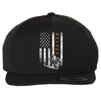 Welder American Flag Design Welding Wool Snapback Cap