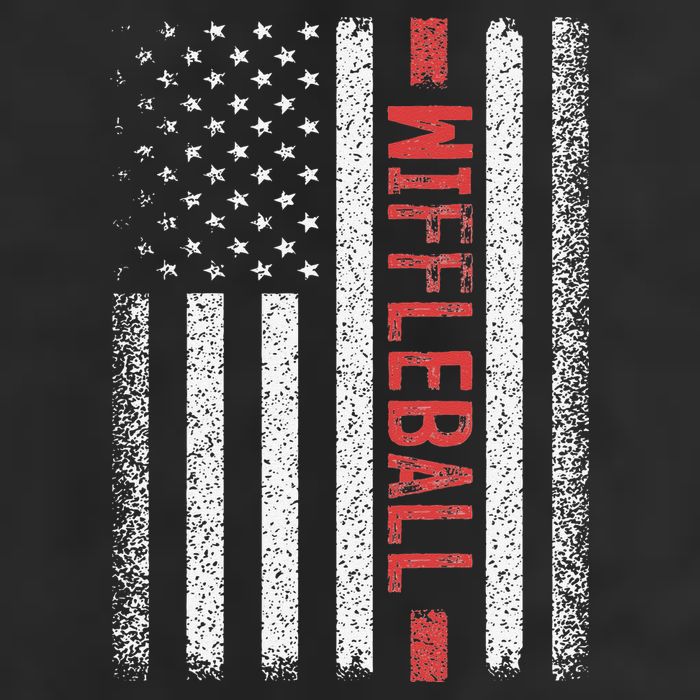 Wiffleball American Flag 4th of July Cool Player Novelty 7 Panel Mesh Trucker Snapback Hat