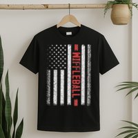 Wiffleball American Flag 4th of July Cool Player Novelty T-Shirt