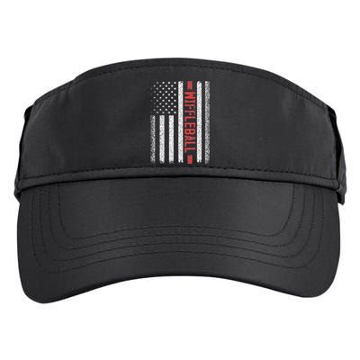 Wiffleball American Flag 4th of July Cool Player Novelty Adult Drive Performance Visor