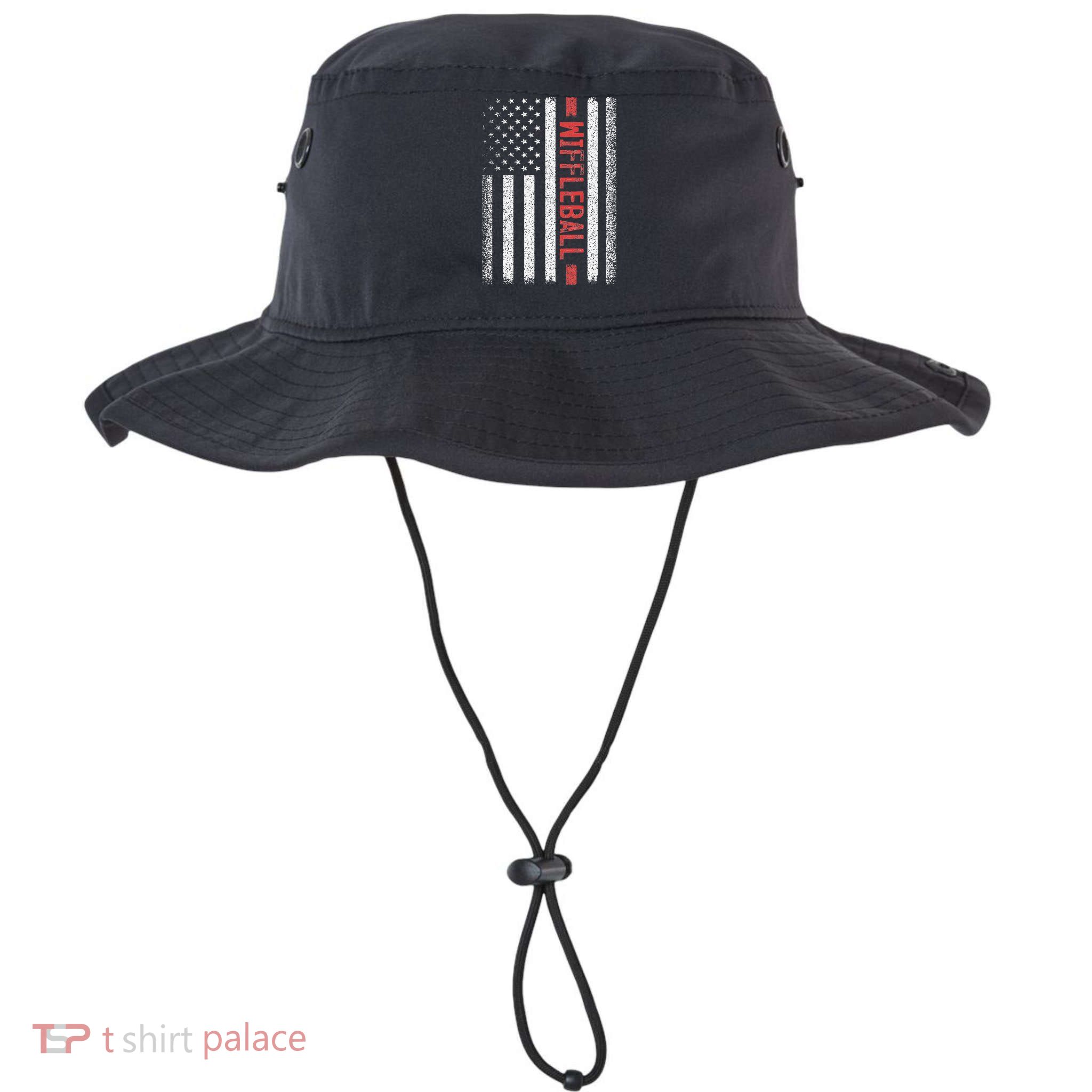 Wiffleball American Flag 4th of July Cool Player Novelty Bucket Hat