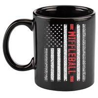 Wiffleball American Flag 4th of July Cool Player Novelty 11oz C Handle Ceramic Mug