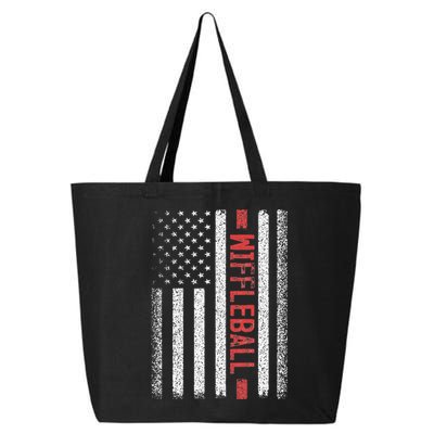 Wiffleball American Flag 4th of July Cool Player Novelty 25L Jumbo Tote