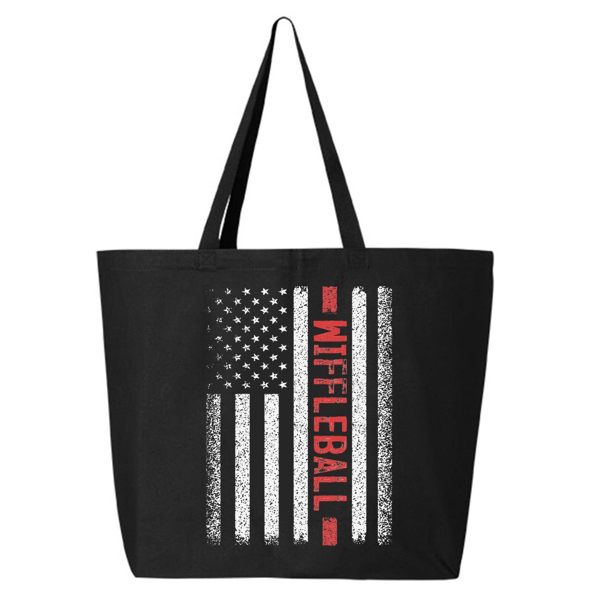 Wiffleball American Flag 4th of July Cool Player Novelty 25L Jumbo Tote