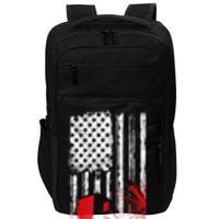 Welder American Flag Welding Gift Usa Distressed Helmet Impact Tech Backpack