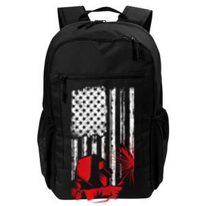 Welder American Flag Welding Gift Usa Distressed Helmet Daily Commute Backpack