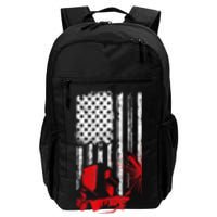 Welder American Flag Welding Gift Usa Distressed Helmet Daily Commute Backpack