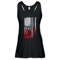 Welder American Flag Welding Gift Usa Distressed Helmet Ladies Essential Flowy Tank