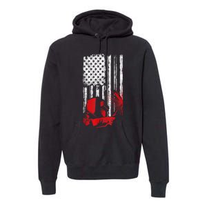 Welder American Flag Welding Gift Usa Distressed Helmet Premium Hoodie