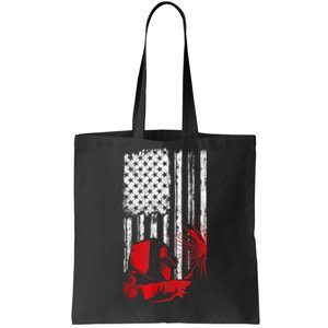 Welder American Flag Welding Gift Usa Distressed Helmet Tote Bag